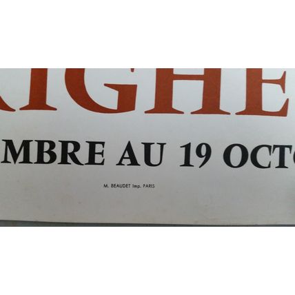 ED RIGHETTI, GALERIE DE PARIS, 1963. FRENCH LITHOGRAPHIC EXHIBITION POSTER.
