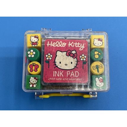 A Rare Sanrio 2001 Hello Kitty Vintage Mini Ink Stamp Set