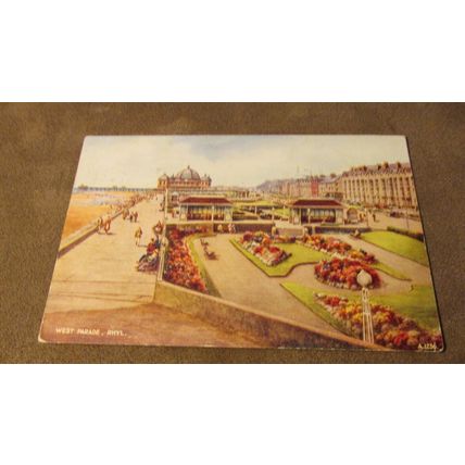 Valentines Postcard - West Parade, Rhyl - A1236 Artist BFC Parr
