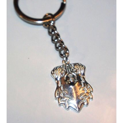 AUSTRALIAN SHEPHERD DOG KEY RING WITH KEY CHAIN & VELVET GIFT BAG