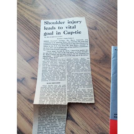 1968 FA Cup Semi Final Programme, Ticket & Newspaper – Everton vs Leeds Utd