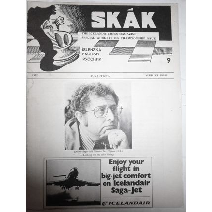 1972 SKAK - Icelandic Chess Magazine - Fischer Spassky World Championship No. 9