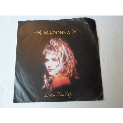7" 1984 MADONNA . DRESS YOU UP. SOLID .PAPER LABELS, SIRE W 8848, NEAR MINT