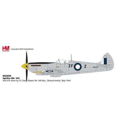 SPITFIRE MK. VIII, A53-379, FLOWN BY F/L- HOBBY MASTER HA8329 1/48 - PRE ORDER