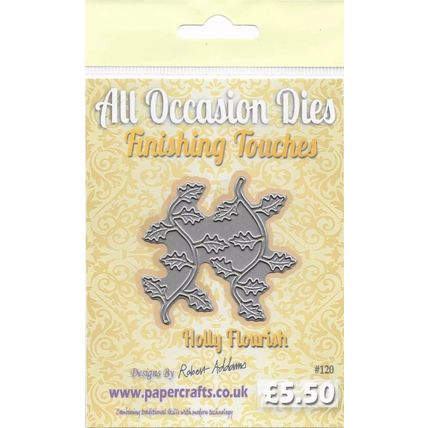All Occasion Dies. Holly Flourish Die. Die Cutting Cardmaking Scrapbooking Craft
