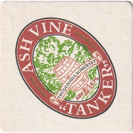 BEER MAT - ASH VINE BREWERY - TANKARD/BITTER - (Cat 003) - (1990)