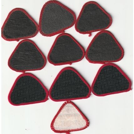 Scout Badges - 10 x Cub Proficiency 1967/03 - 9 x Black Backs 1 x White (BY25)