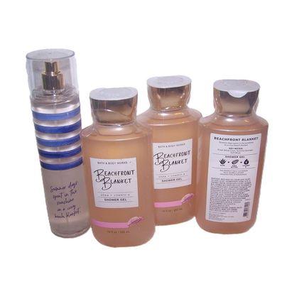 Bath & Body Works Beachfront Blanket Set - Shower Gel & Fragrance Mist 4 Piece
