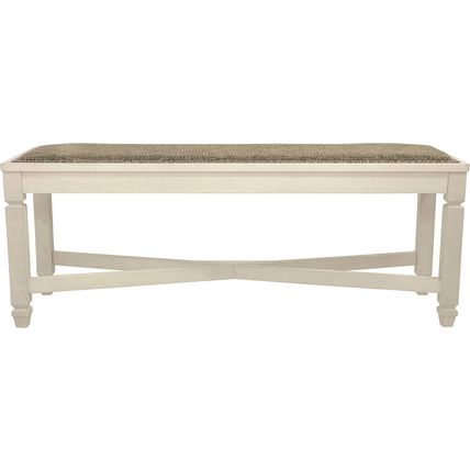 Signature Design by Ashley Bolanburg French Country Upholstered Dining Room Benc
