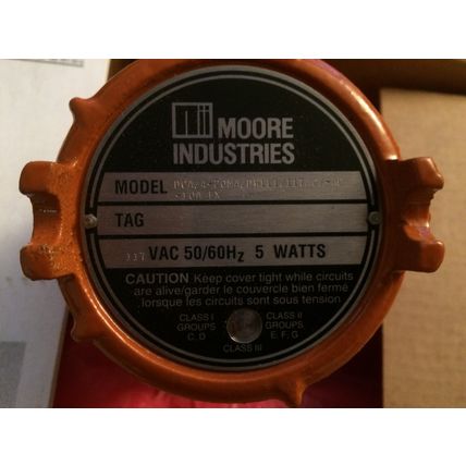 NEW 1 1/4 MOORE IND CURRENT ALARM 5W,CA/4-20MA/DH1L1/117AC-AD-10A EX,117VAC,ET