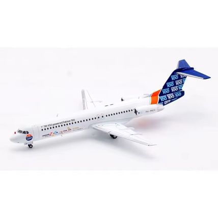 FOKKER 100 HOUSE COLOUR REG: PH-MKH WITH STAND - JC WINGS XX20420 1/200
