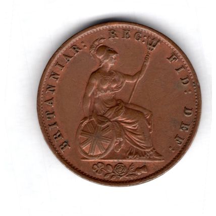 Great Britain. Victoria. Halfpenny 1854. dy18094