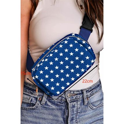 Bluing Independent Day Flag Star Printed Crossbody Bag