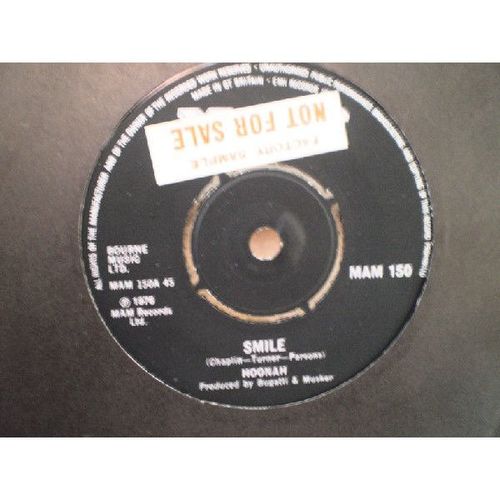 HOONAH –Smile/Say Goodbye-7" Single-UK- MAM-NM-PROMO