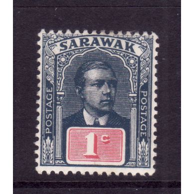 SARAWAK 1918 1c SLATE BLUE AND RED SG50 M / MINT