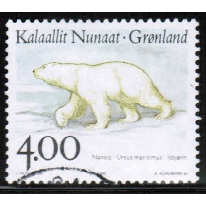 1995 Greenland Sc# 296 used - Polar Bear 4.00 kr