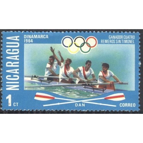 Nicaragua 1976 - SG2073 - 1c multi - Denmark - Victors in rowing- MH