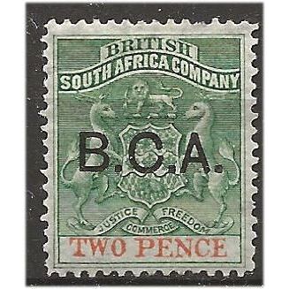 Nyasaland (BCA) 1891 SG2 2d Sea-Green & Vermilion Mounted Mint . .. .