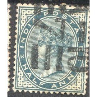 India stamps 1882 - SG 84 - QV ½a green used 11