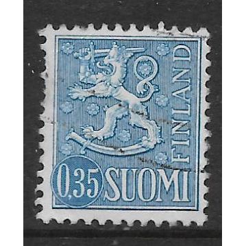 FINLAND 1963 STANDING LION 35p BLUE SG 657 FINE USED#