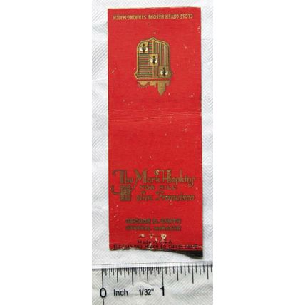 1939 Matchbook Cover The Mark Hopkins, San Francisco