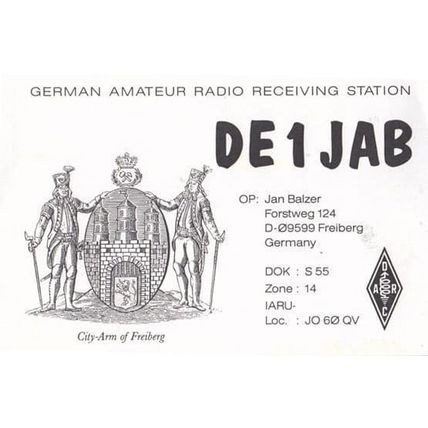 Freiberg German Amateur Radio Station QSL Postcard