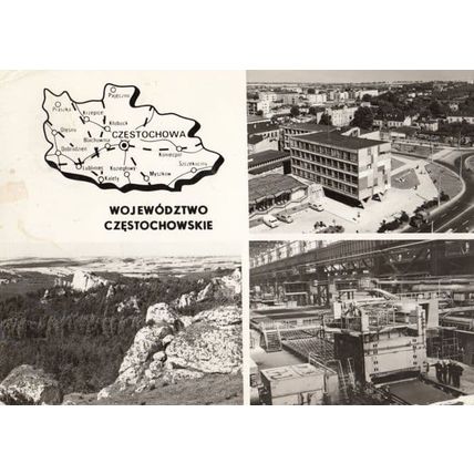 Wojewodztwo Czestochowskie Poland Polish Map Postcard