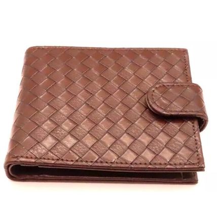 Brown Weave Pattern Wallet 10 CM Mens Comes Boxed Gift Male Purse Money Coins