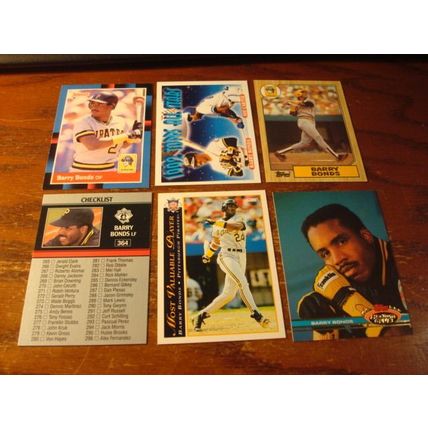 1988-1993, 32-Cards, BARRY BONDS, Giants, Check scans