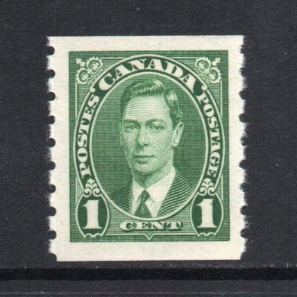 Canada - 1937-38 - 1c Green (Coil Stamp) (sg368) Mint Never Hinged