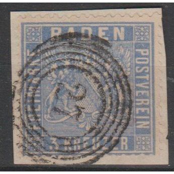 Mi 10b used 1861 Baden Cat € 30