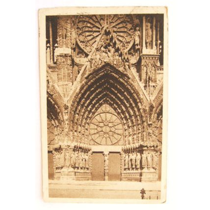 1934 postcard Reims Cathedral