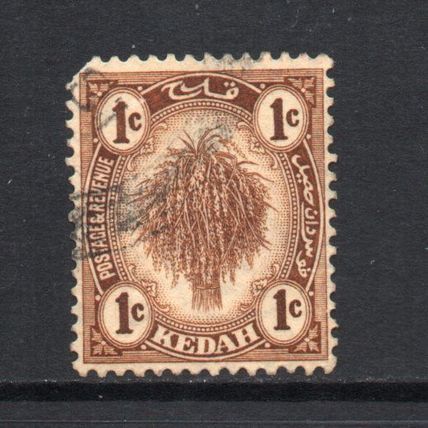 Malaysia (Kedah) - 1921-32 - 1c Brown (sg26) Used