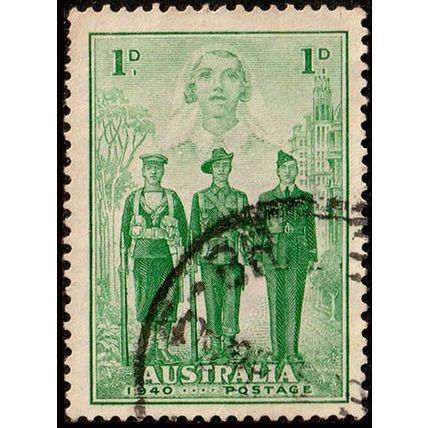 Australia 1940 MILITARY Nurse Sailor Soldier Airman 1d Used Stamp