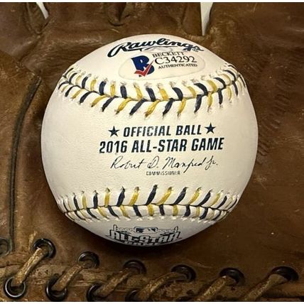 Marcell Ozuna Signed Autographed Official 2016 All Star Game Baseball : BAS