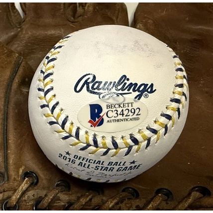 Marcell Ozuna Signed Autographed Official 2016 All Star Game Baseball : BAS