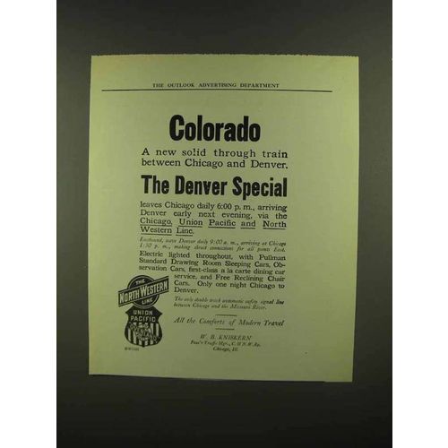 1910 Chicago, Union Pacific and North Western Line Ad