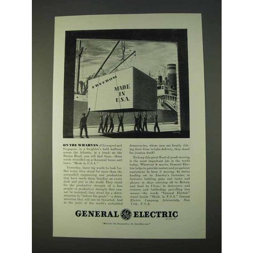 1941 General Electric Ad - On the Wharves