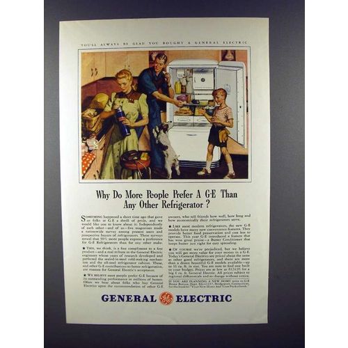 1941 General Electric Refrigerator Ad - People Prefer!