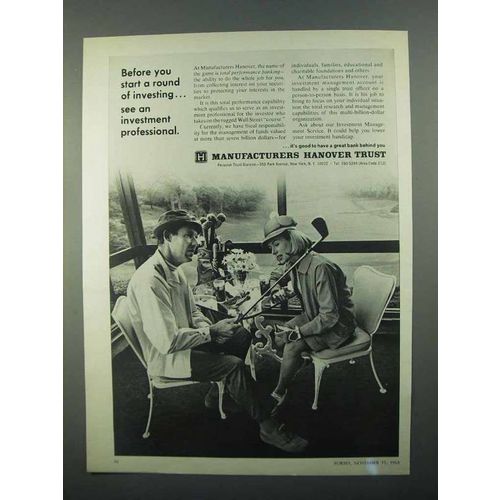 1968 Manufacturers Hanover Trust Ad - Start Investing