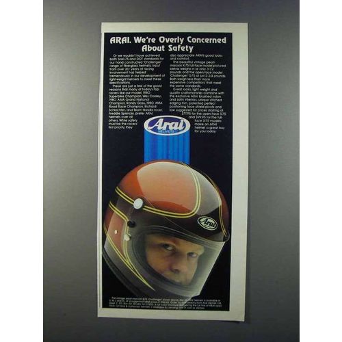 1981 Arai X-75 Challenger Helmet Ad - Safety
