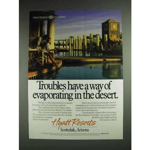 1989 Hyatt Regency Scottsdale Hotel Ad - Evaporating