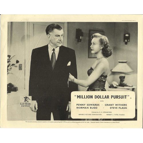 MILLION DOLLAR PURSUIT Penny Edwards, Grant Withers F-O-H Stills (7)