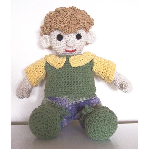 DOLL Dan Dolly crochet toy collectible fully clothed height 16 inch