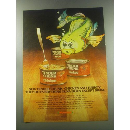1978 Hormel Tender Chunk chicken and turkey Advertisement