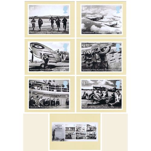 Great Britain SG MS3735 PHQ: 75th Anniv. of the Battle of Britain, postcards