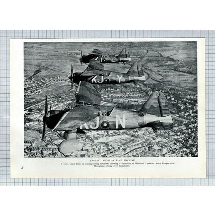 (5913) Westland Lysander Army Monoplanes Hampshire World War 2 ~ 1939 Clip