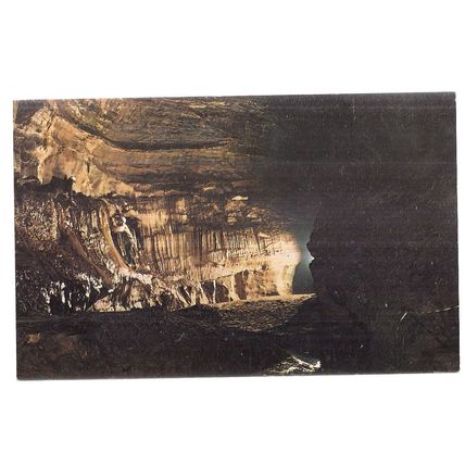 DAN YR OGOF CAVES, nr. ABERCFAF, WALES.. vintage used postcard 1973 pm =