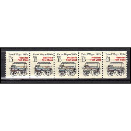 2258 13c Police Wagon Fine MNH Dry Gum PNC 1/5 X3110