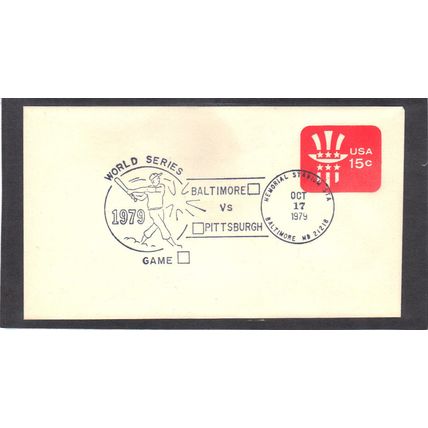 Event World Series 10/17/79 U581 15c Hat (No Cachet-U/A) CV40750